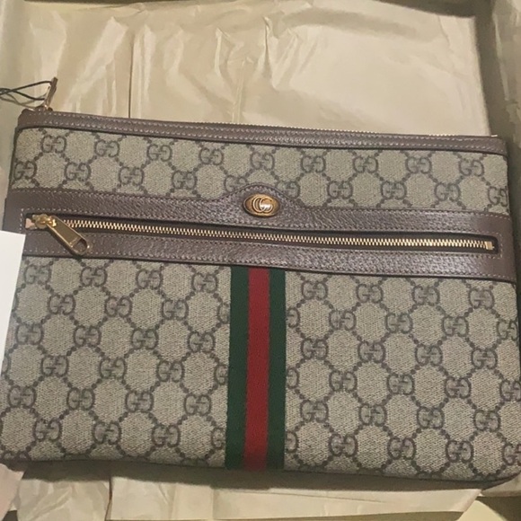 GUCCI Ophidia GG Supreme Pouch Clutch (Price Firm) - Picture 2 of 12